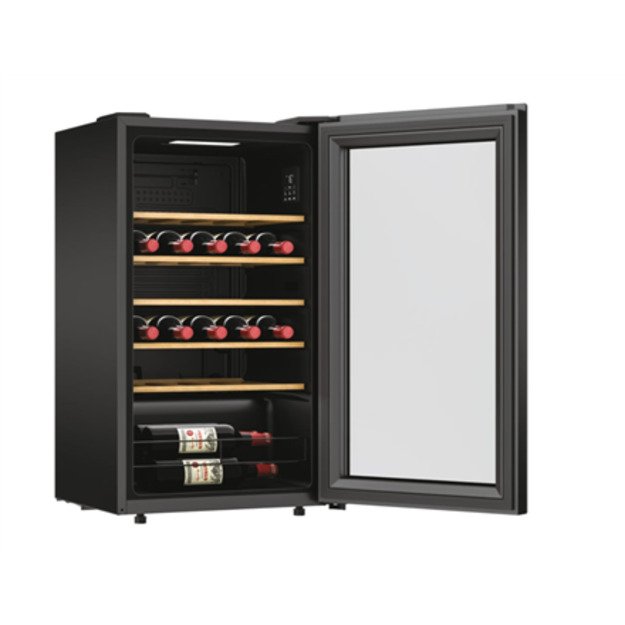 Candy | Wine Cooler | 438063 | Energy efficiency class G | Free standing | Bottles capacity 34 | Black