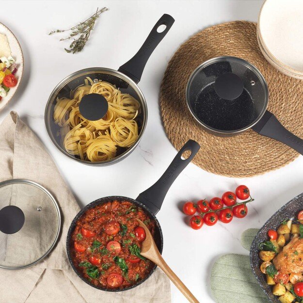 Salter BW05751S2EU7 Megastone 3-Piece Saucepan Set 7