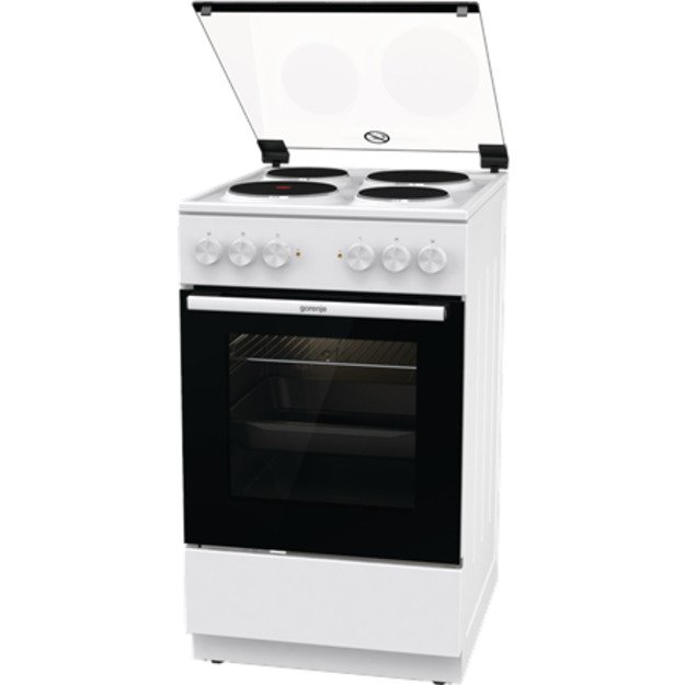 Gorenje Cooker | GE5A21WH | Hob type Electric | Oven type Electric | White | Width 50 cm | Grilling | Depth 59.4 cm | 68 L