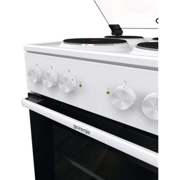 Gorenje Cooker | GE5A21WH | Hob type Electric | Oven type Electric | White | Width 50 cm | Grilling | Depth 59.4 cm | 68 L
