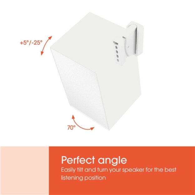 Vogels Wall mount | SWM 3021 Universal Speaker Wall Mount | Tilt, rotate | Maximum weight (capacity) 5 kg | White