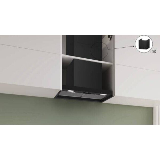 Bosch Serie 2 DBB63BC60 cooker hood Built-in Black 384 m&sup3;/h