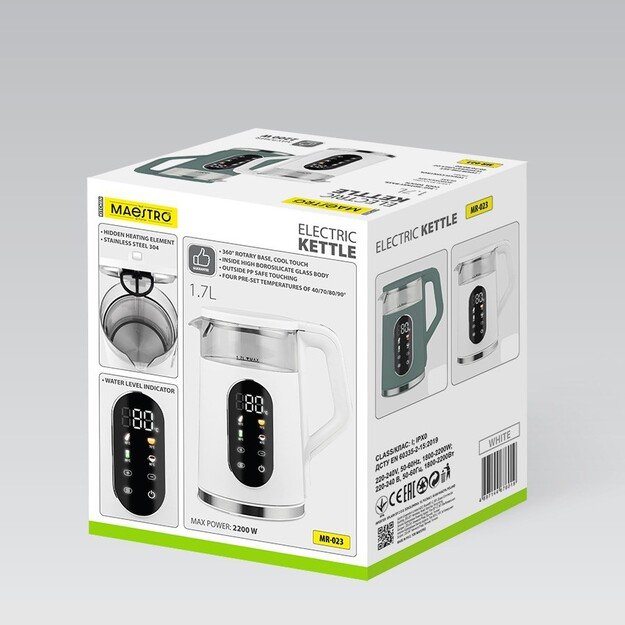 Virdulys 1,7L 2220W MR-023-WHITE MAESTRO