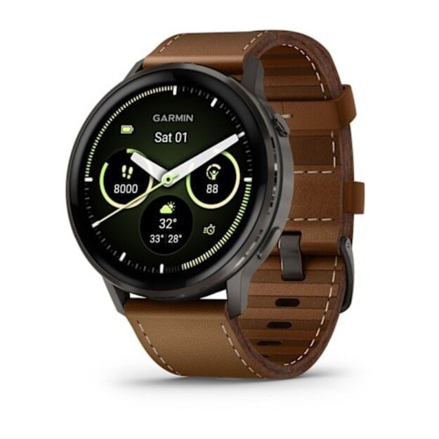 Garmin Venu 4 3.56 cm (1.4 ) AMOLED 45 mm Digital 454 x 454 pixels Touchscreen Black Wi-Fi GPS (satellite)