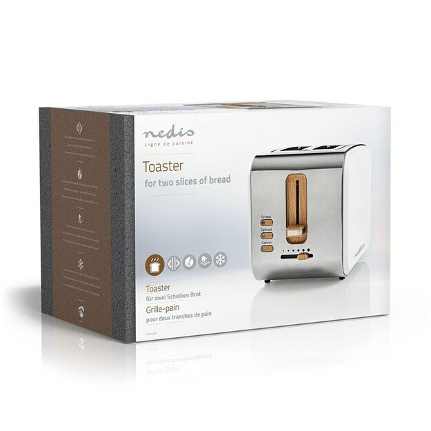 Toaster Nedis KABT510EWT