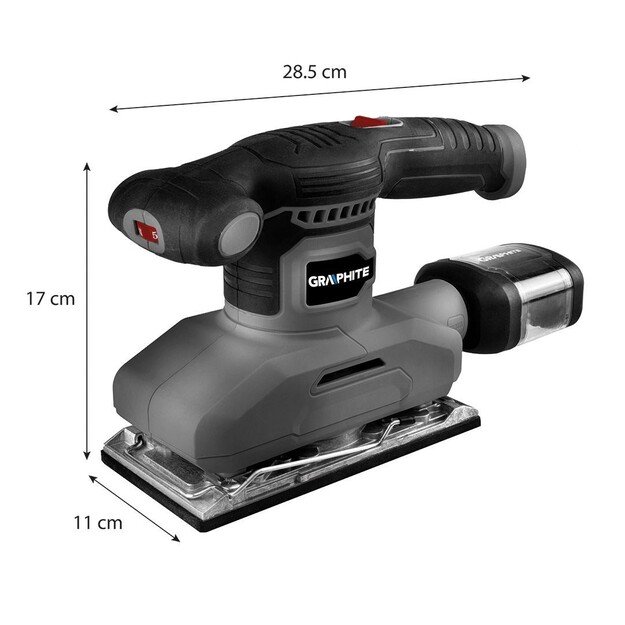 Orbital sander 260W, 90 x 187 mm foot 6