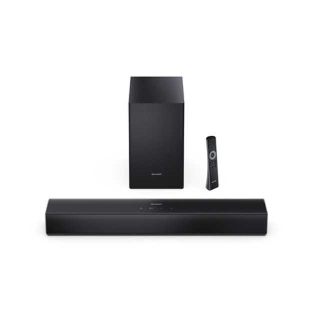 Sharp Compact 2.1 Soundbar with Wireless Subwoofer | HT-SBW121 | 240 W | Bluetooth | Wireless connection | Black