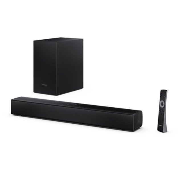 Sharp Compact 2.1 Soundbar with Wireless Subwoofer | HT-SBW121 | 240 W | Bluetooth | Wireless connection | Black