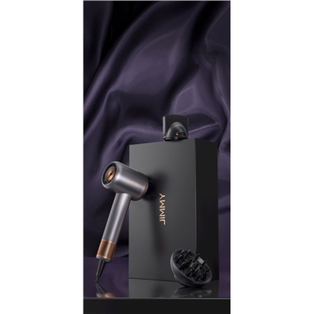Jimmy | Hair Dryer | F8 | 1600 W | Number of temperature settings 3 | Ionic function | Diffuser nozzle | Grey