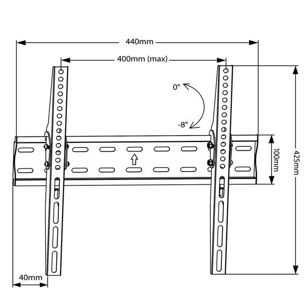 Mount wall for TV Maclean MC-862 (Wall, 26  - 55 , max. 40kg)
