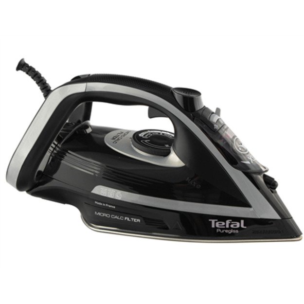 Tefal Puregliss FV8062E0 iron Dry & Steam iron Durilium AirGlide Autoclean soleplate 3000 W Black, Grey