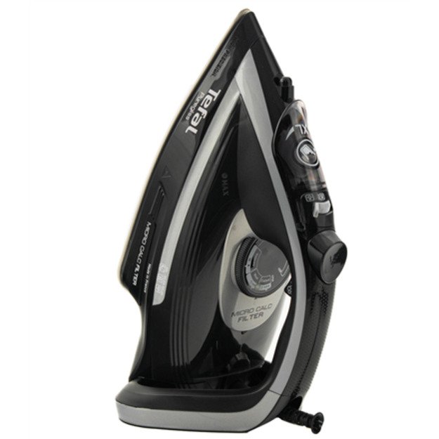 Tefal Puregliss FV8062E0 iron Dry & Steam iron Durilium AirGlide Autoclean soleplate 3000 W Black, Grey