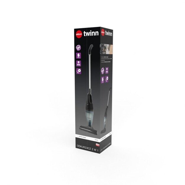 OC600 ELDOM, 2in1 TWINN upright vacuum cleaner, wireless, bagless, HEPA 7