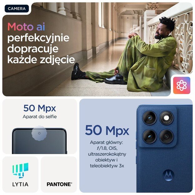 Motorola edge 60 16.9 cm (6.67 ) Dual SIM Android 15 5G USB Type-C 12 GB 512 GB 5200 mAh Blue