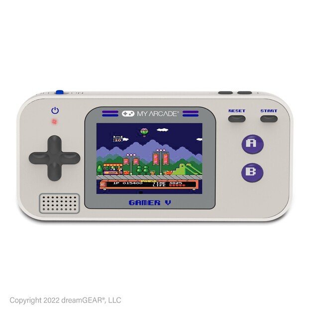 MY ARCADE GAMER V CLASSIC ne&scaron;iojama žaidimų konsolė 220 žaidimų viename, pilkas, violetinis