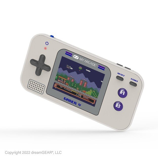 MY ARCADE GAMER V CLASSIC ne&scaron;iojama žaidimų konsolė 220 žaidimų viename, pilkas, violetinis