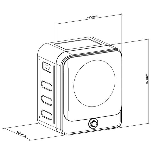 GreenBlue electric tumble dryer for clothes, 3kg load, GB415 GR