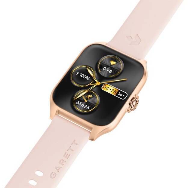 I&scaron;manusis laikrodis su lietuvi&scaron;ku meniu ir dviem apyrankėmis Garett GRC Activity 2 Gold matt 2