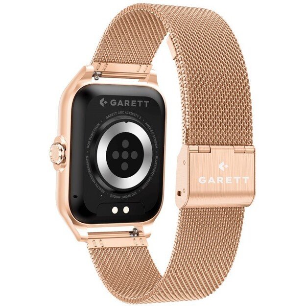 I&scaron;manusis laikrodis su lietuvi&scaron;ku meniu ir dviem apyrankėmis Garett GRC Activity 2 Gold matt 9