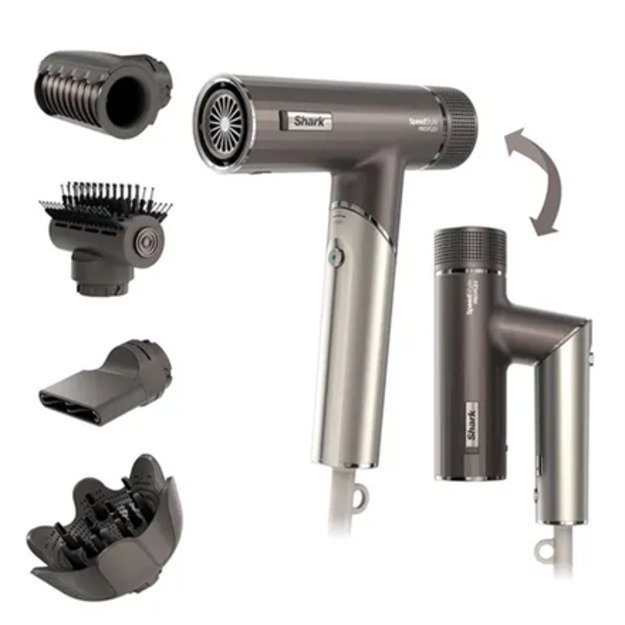 Shark | Hair Dryer System | HD542EU SpeedStyle Pro Flex | 1700 W | Number of temperature settings 3 | Ionic function | Grey | Di