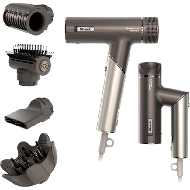 Shark | Hair Dryer System | HD542EU SpeedStyle Pro Flex | 1700 W | Number of temperature settings 3 | Ionic function | Grey | Di