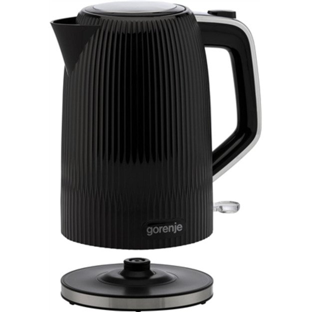 Gorenje K17DPB | Kettle | Electric | 1.7 L | 2200 W | Plastic/Stainless steel | 360&deg; rotational base | Black
