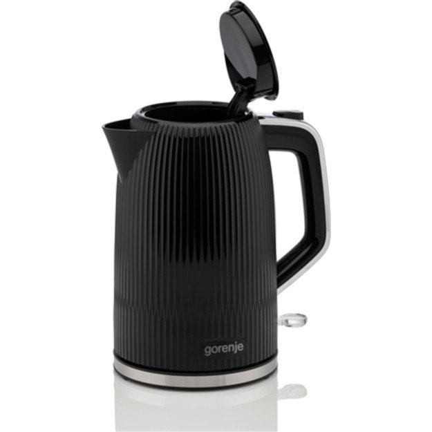 Gorenje K17DPB | Kettle | Electric | 1.7 L | 2200 W | Plastic/Stainless steel | 360&deg; rotational base | Black