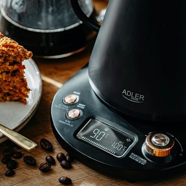 Adler Kettle | AD 1349 | Electric | 1100 W | 1 L | Stainless steel | 360&deg; rotational base | Black/Gold 5