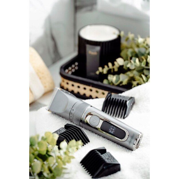 Mesko | Hair Clipper with LCD Display | MS 2843 | Cordless | Number of length steps 4 | Stainless Steel 7
