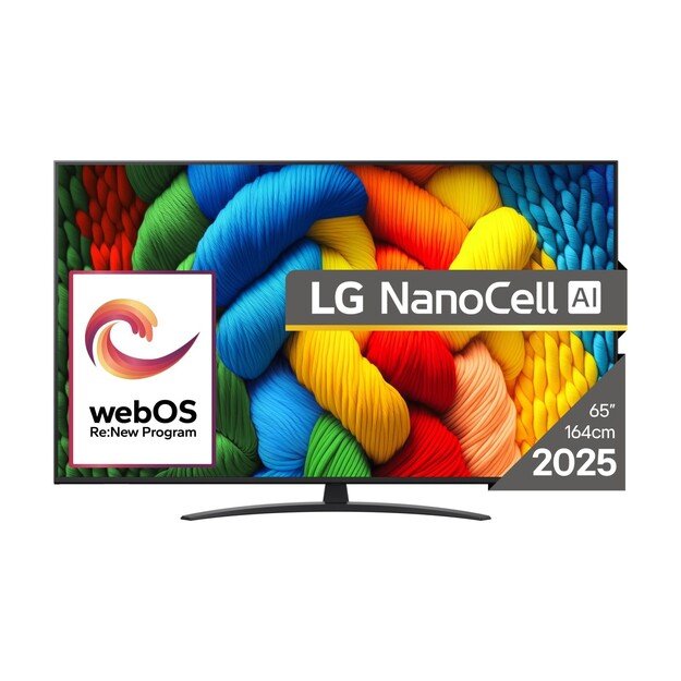 LG NanoCell AI 65NANO81A3A TV 165.1 cm (65 ) 4K Ultra HD Smart TV Wi-Fi Black