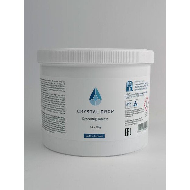 CRYSTAL DROP  nukalkinimo tabletės 24 vnt.x 18g.