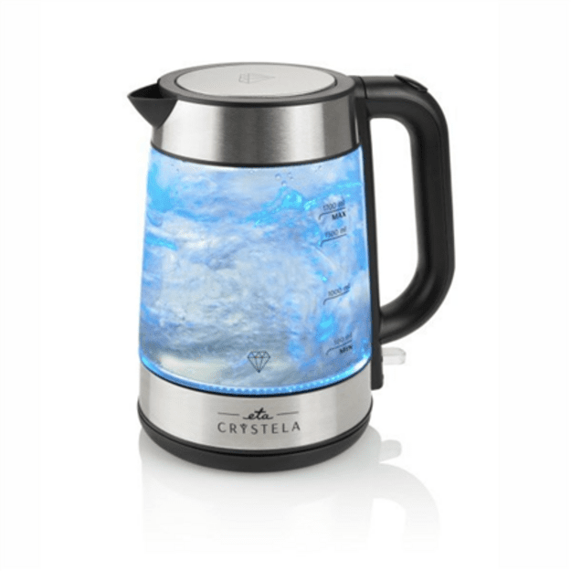 ETA | Kettle | ETA615390000 | Standard | 2200 W | 1.7 L | Glass | 360&deg; rotational base | Black/Stainless Steel