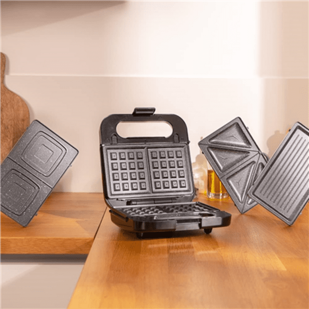 Cecotec Sandwich Maker | Rock&rsquo;nToast 4in1 | 1000 W | Number of plates 4 | Black