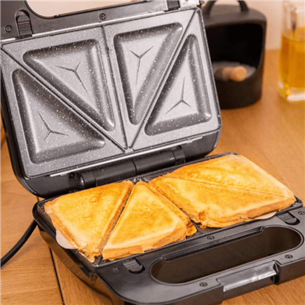 Cecotec Sandwich Maker | Rock&rsquo;nToast 4in1 | 1000 W | Number of plates 4 | Black