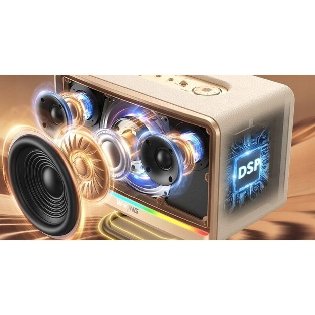 Belaidė &bdquo;Bluetooth&ldquo; kolonėlė W-KING H330, kreminė