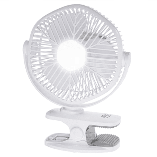 Adler Rechargeable fan with clip | AD 7335 | Table Fan | 6 W | Diameter 12.7 cm | Number of speeds 3 | Oscillation | White