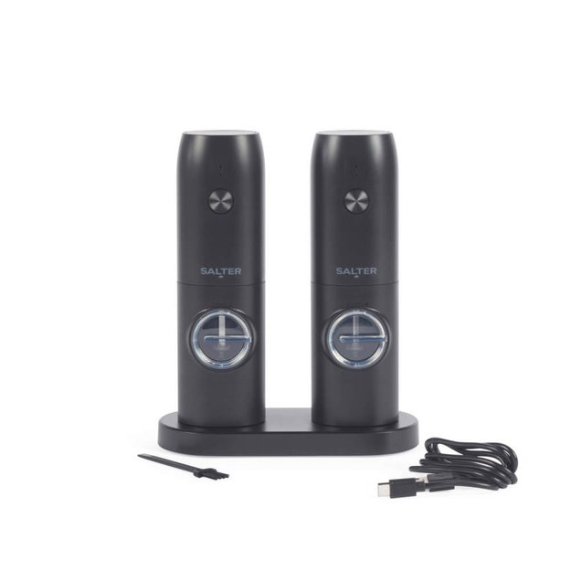 Salter BW14373 Rechargeable Mill Set, Black