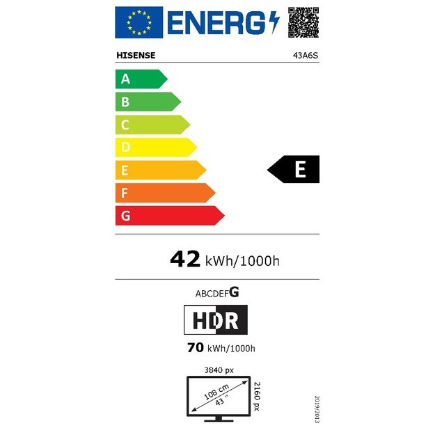 TV HISENSE UHD SMART 43A6S