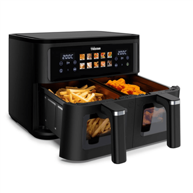 Tristar Double Basket Airfryer | FR-9075 | Power 2500 W | Capacity 9 L | Hot air technology | Black