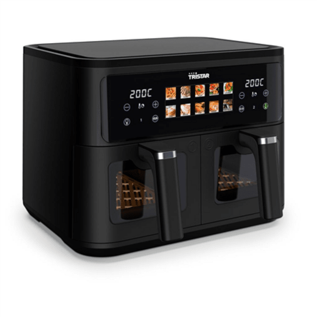 Tristar Double Basket Airfryer | FR-9075 | Power 2500 W | Capacity 9 L | Hot air technology | Black