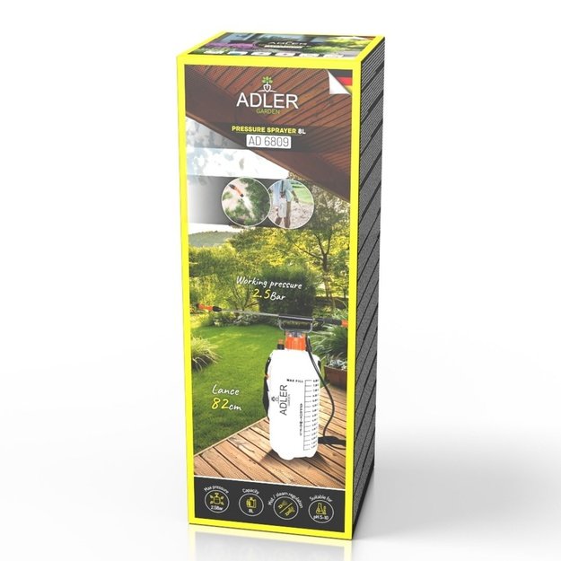 Manual pressure sprayer ADLER AD 6809 - 8L
