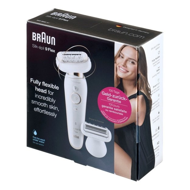 Braun Silk-&eacute;pil 9 9002 epilator 40 tweezers White,