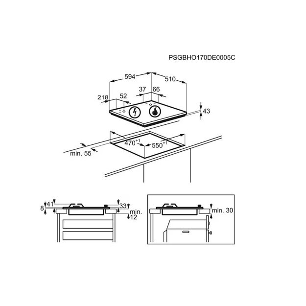 Dujinė kaitlentė Electrolux EGS64041X