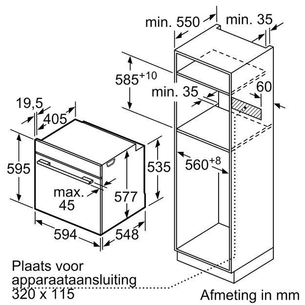 Įmontuojama orkaitė Siemens iQ700, HB774GLB1, 71 l