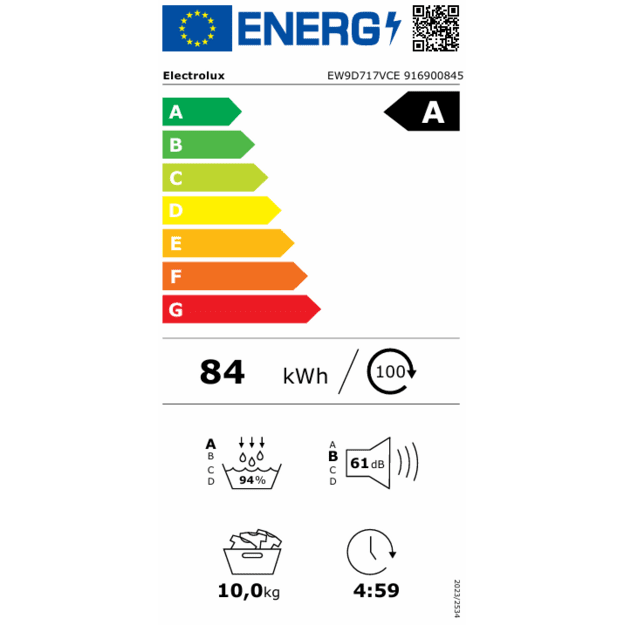 Džiovyklė ELECTROLUX EW9D717VCE