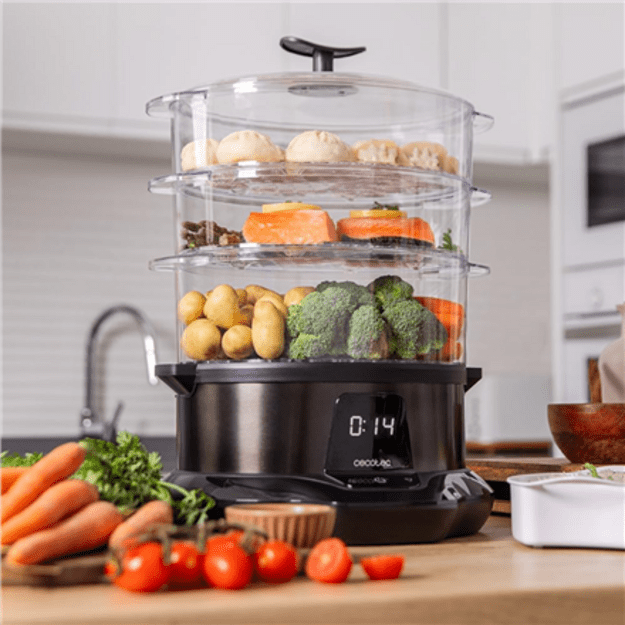 Cecotec Food Steamer | Vapovita 3000 Pro | 1000 W | Number of baskets 3