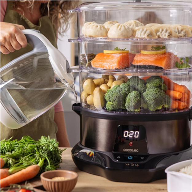 Cecotec Food Steamer | Vapovita 3000 Pro | 1000 W | Number of baskets 3