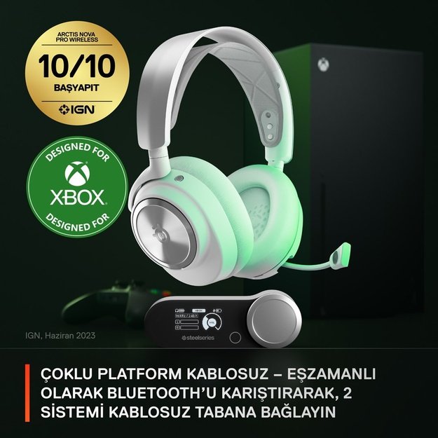 SteelSeries | Gaming Headset | Arctis Nova Pro X | Bluetooth | Over-Ear | Noise canceling | Wireless | White