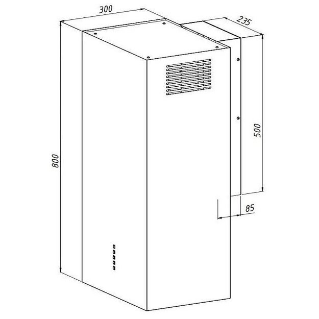 Okap AKPO WK-4 BALMERA WL SLIM CZARNY MAT T450 M3