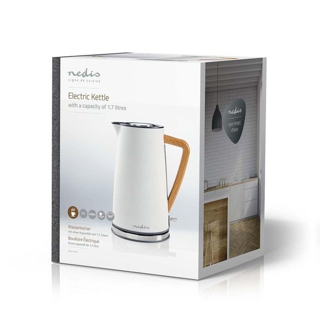 Nedis KAWK510EWT electric kettle 1.7 L 2200 W White